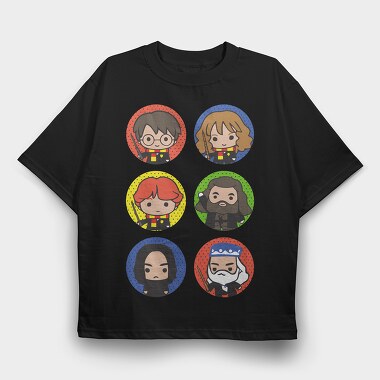 Harry Potter Figurine, Tricou Oversize Barbati (Unisex)