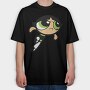 Cartoon Retro the Powerpuff Girls 2, Tricou Oversize Barbati (Unisex)