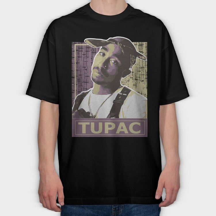 Tupac 2, Tricou Oversize Barbati (Unisex)