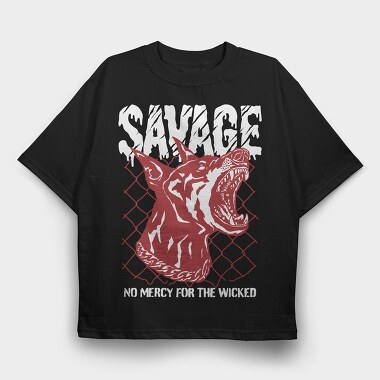 Savage 1, Tricou Oversize Barbati (Unisex)