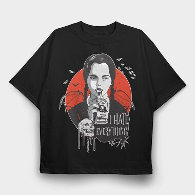 I Hate Everything Merlina, Tricou Oversize Barbati (Unisex)