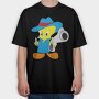 Cartoon Retro Tweety 3, Tricou Oversize Barbati (Unisex)