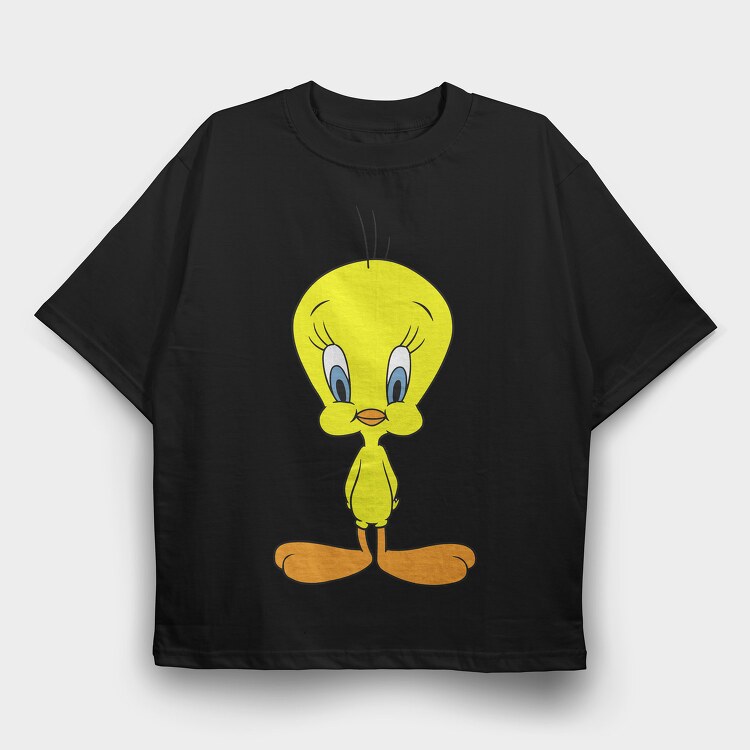 Cartoon Retro Tweety 5, Tricou Oversize Barbati (Unisex)
