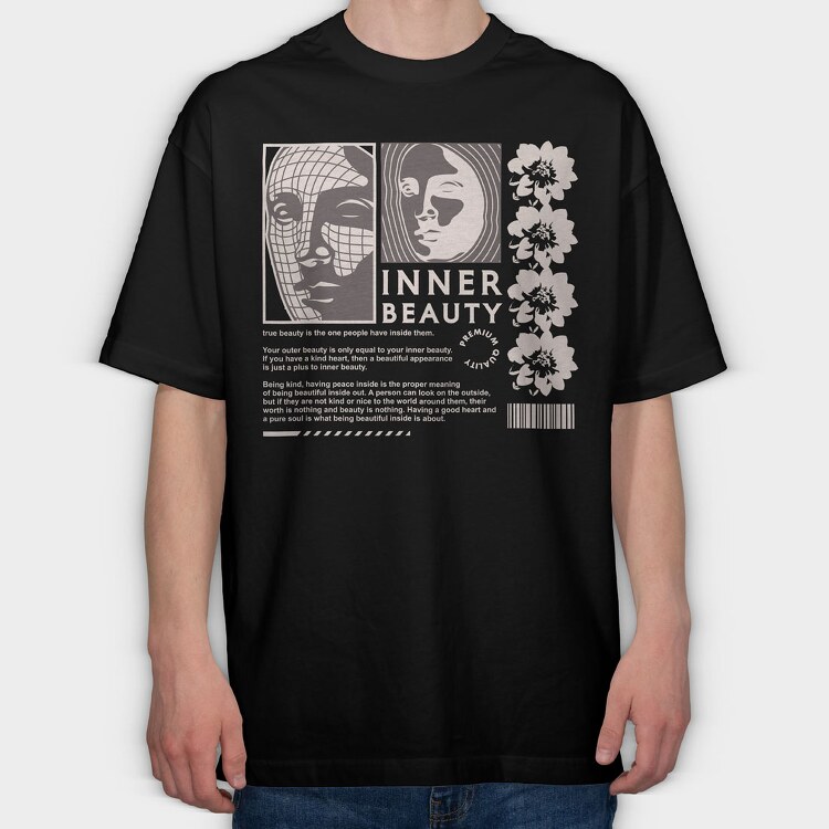 Inner Beauty 2, Tricou Oversize Barbati (Unisex)