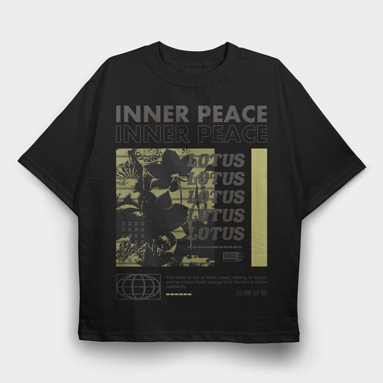 Inner Peace 1, Tricou Oversize Barbati (Unisex)