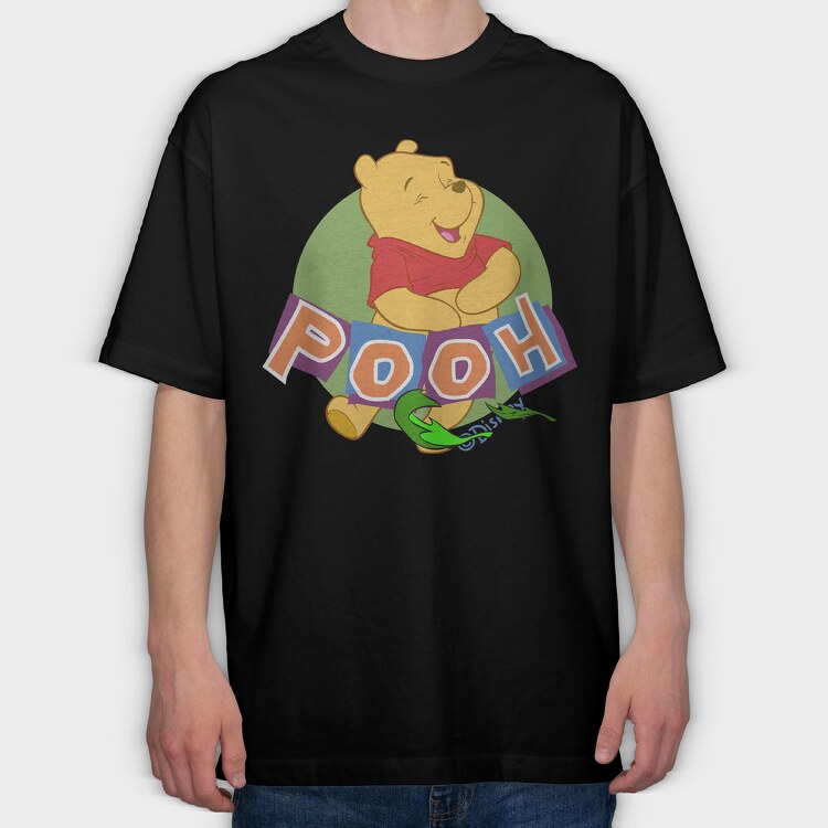 Cartoon Retro Winnie the Pooh 2, Tricou Oversize Barbati (Unisex)