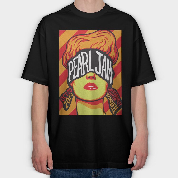 Pearls Jam, Tricou Oversize Barbati (Unisex)