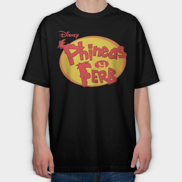 Phineas and Ferb 1, Tricou Oversize Barbati (Unisex)