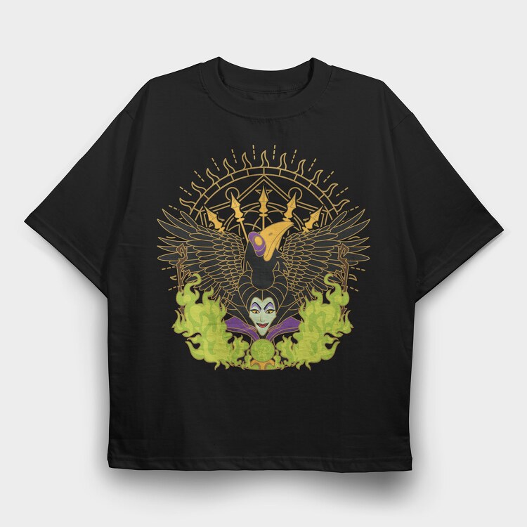 Villanas Disney Malefica D, Tricou Oversize Barbati (Unisex)