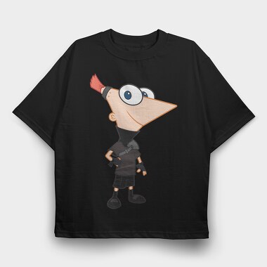 Phineas and Ferb 12, Tricou Oversize Barbati (Unisex)