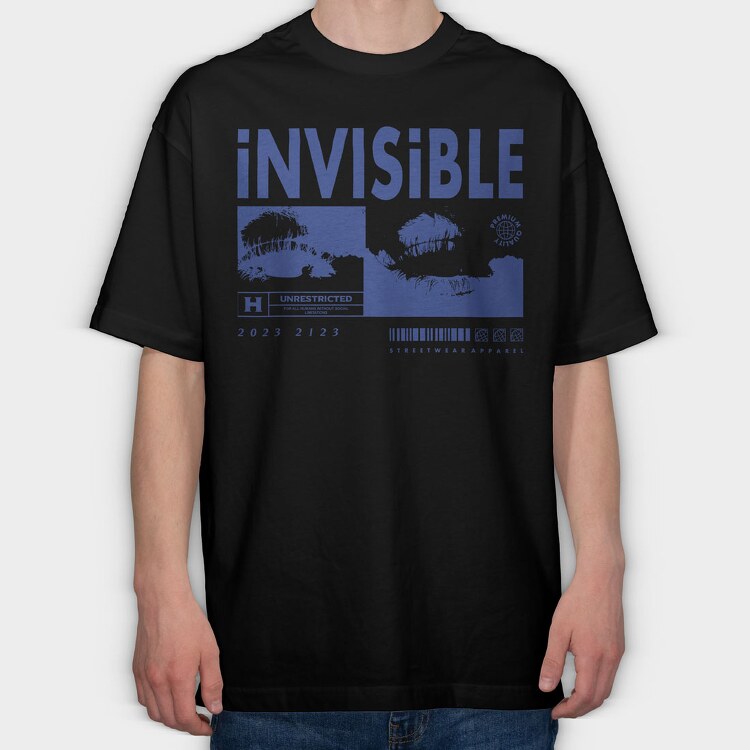 Invisible 2, Tricou Oversize Barbati (Unisex)