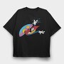 Cartoon Retro Woody Woodpecker 6, Tricou Oversize Barbati (Unisex)