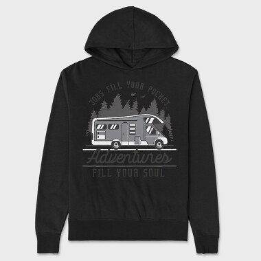 Adventures Fill Your Soul Van Life, Hanorac Oversize Barbati (Unisex)