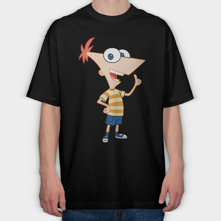 Phineas and Ferb 16, Tricou Oversize Barbati (Unisex)