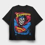 Superman Skull, Tricou Oversize Barbati (Unisex)