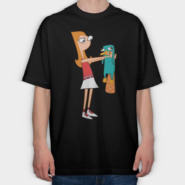 Phineas and Ferb 8, Tricou Oversize Barbati (Unisex)