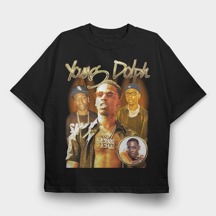 Young Dolph, Tricou Oversize Barbati (Unisex)