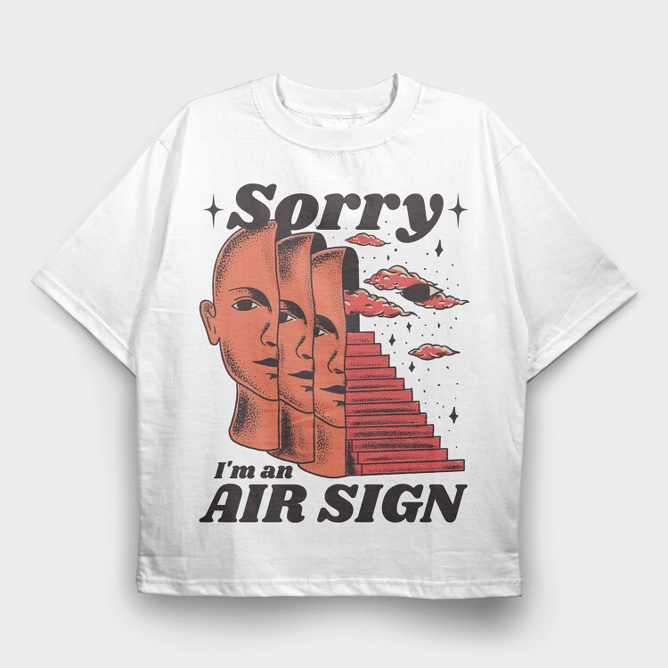 Air Sign, Tricou Oversize Barbati (Unisex)
