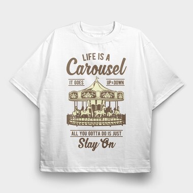 Carousel, Tricou Oversize Barbati (Unisex)