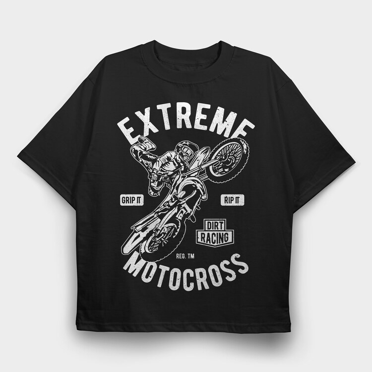 Extreme Motocross, Tricou Oversize Barbati (Unisex)