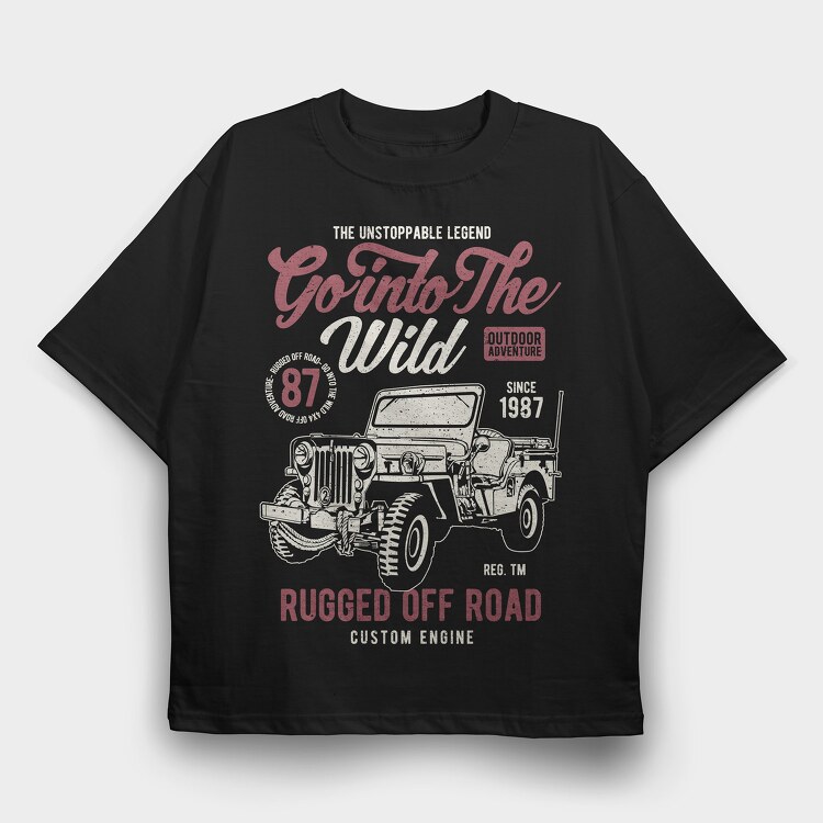 Go Into The Wild, Tricou Oversize Barbati (Unisex)