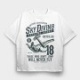 Sky Diving, Tricou Oversize Barbati (Unisex)