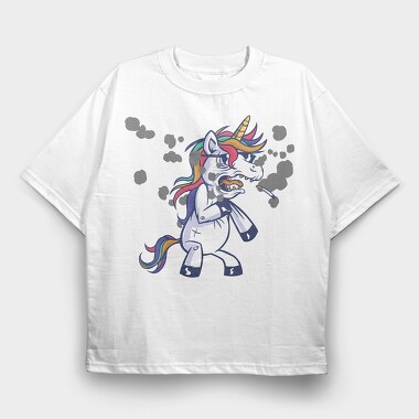 Unicorn Smoke, Tricou Oversize Barbati (Unisex)