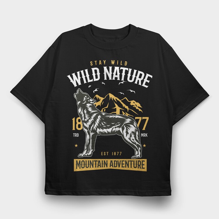 Wild Nature, Tricou Oversize Barbati (Unisex)