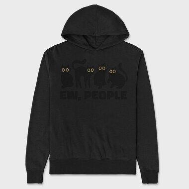 Ew People Cats Quote, Hanorac Oversize Barbati (Unisex)