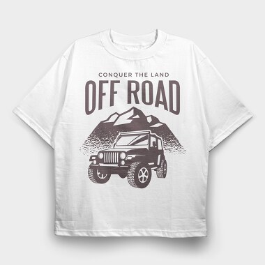 Off Road 1, Tricou Oversize Barbati (Unisex)