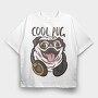 Pug Cool, Tricou Oversize Barbati (Unisex)