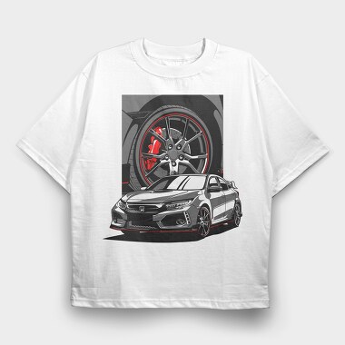 CIVIC TURBO, Tricou Oversize Barbati (Unisex)