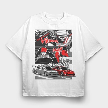 Comic Drift, Tricou Oversize Barbati (Unisex)