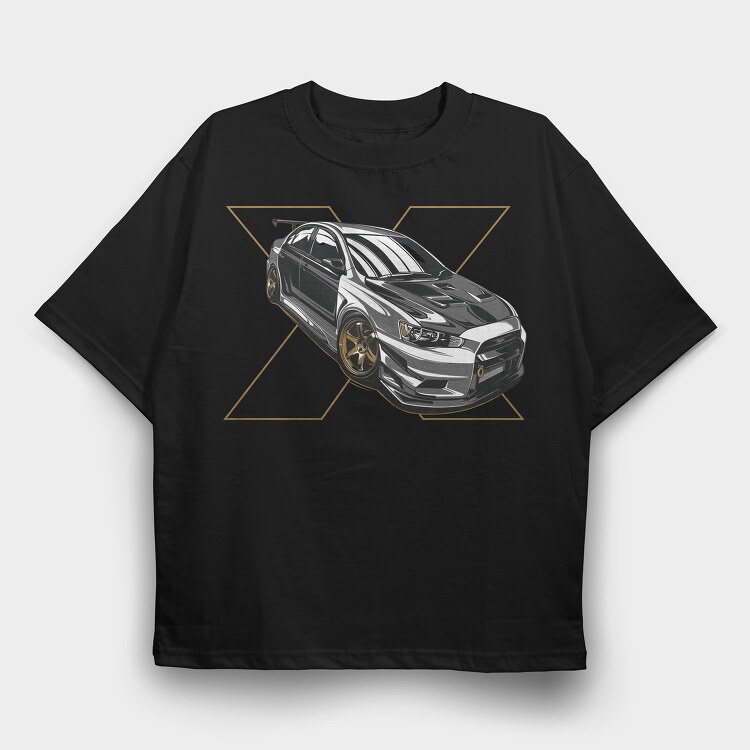 LANCER EVO X, Tricou Oversize Barbati (Unisex)