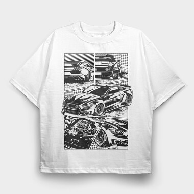 PANEL MUSTANG, Tricou Oversize Barbati (Unisex)