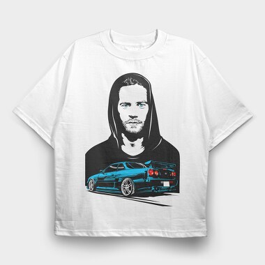 PAUL WALKER, Tricou Oversize Barbati (Unisex)