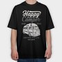 Happy Camper, Tricou Oversize Barbati (Unisex)