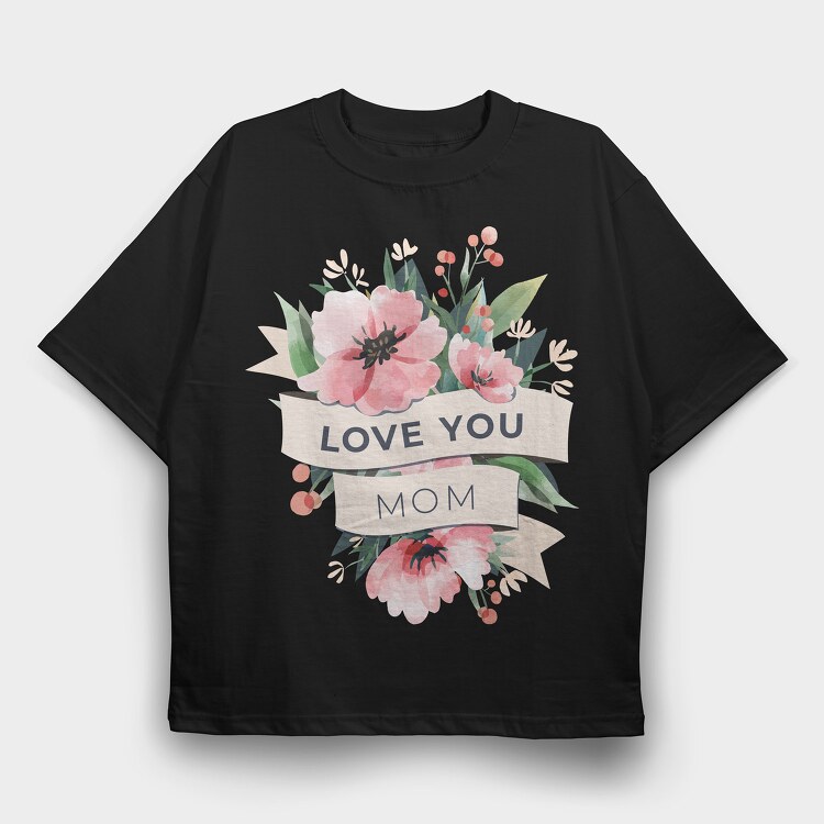 Watercolor Flowers Mother 2, Tricou Oversize Barbati (Unisex)