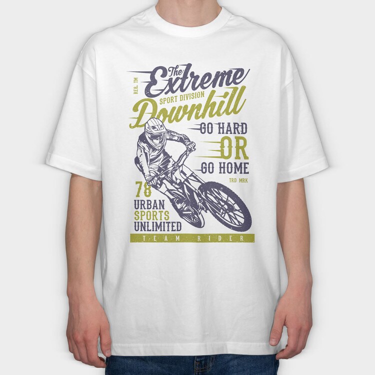 The Extreme Downhill, Tricou Oversize Barbati (Unisex)