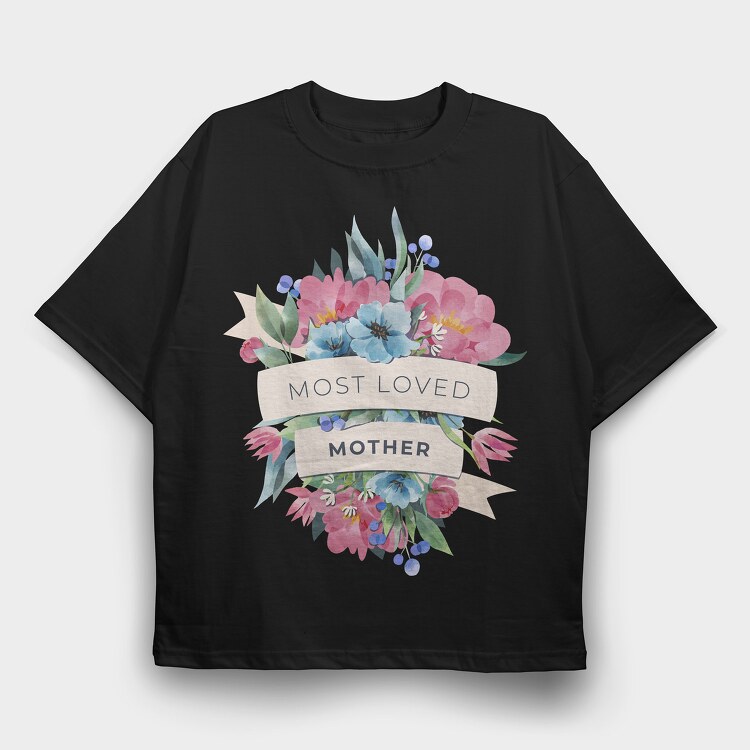 Watercolor Flowers Mother, Tricou Oversize Barbati (Unisex)