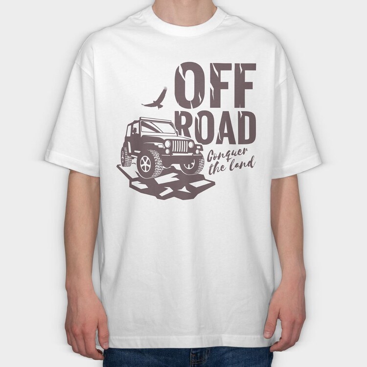 Off Road 3, Tricou Oversize Barbati (Unisex)