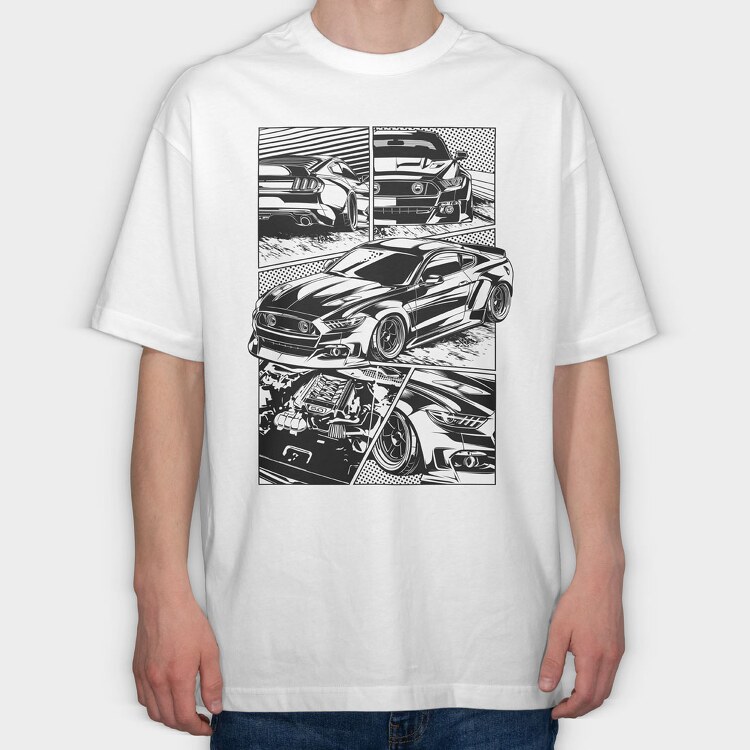 Mustang S550, Tricou Oversize Barbati (Unisex)