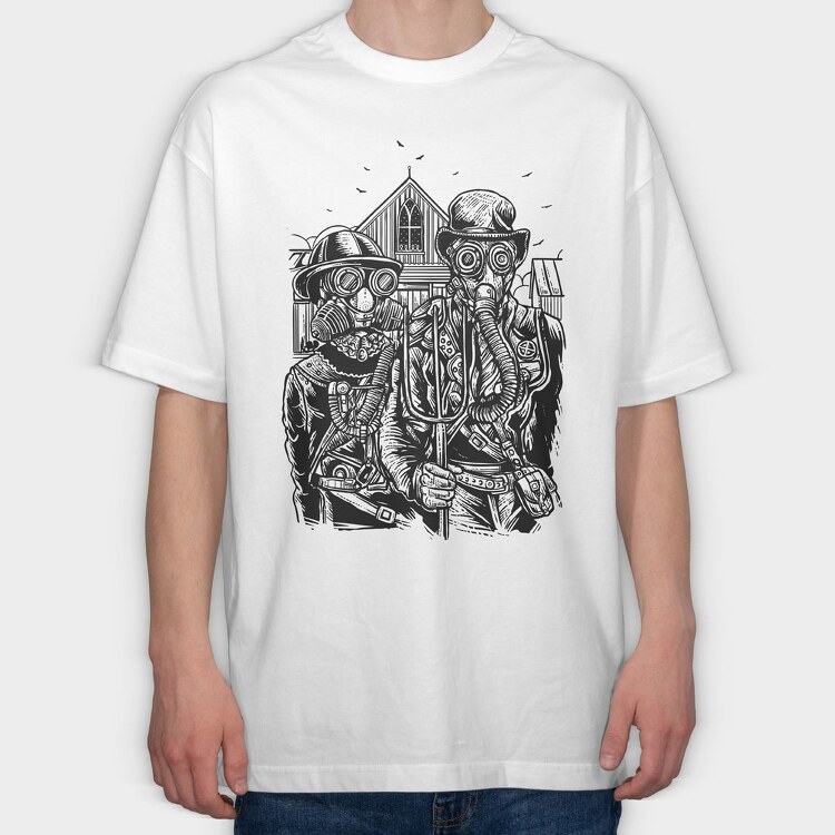 American Steampunk, Tricou Oversize Barbati (Unisex)