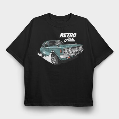 Retro Ride, Tricou Oversize Barbati (Unisex)