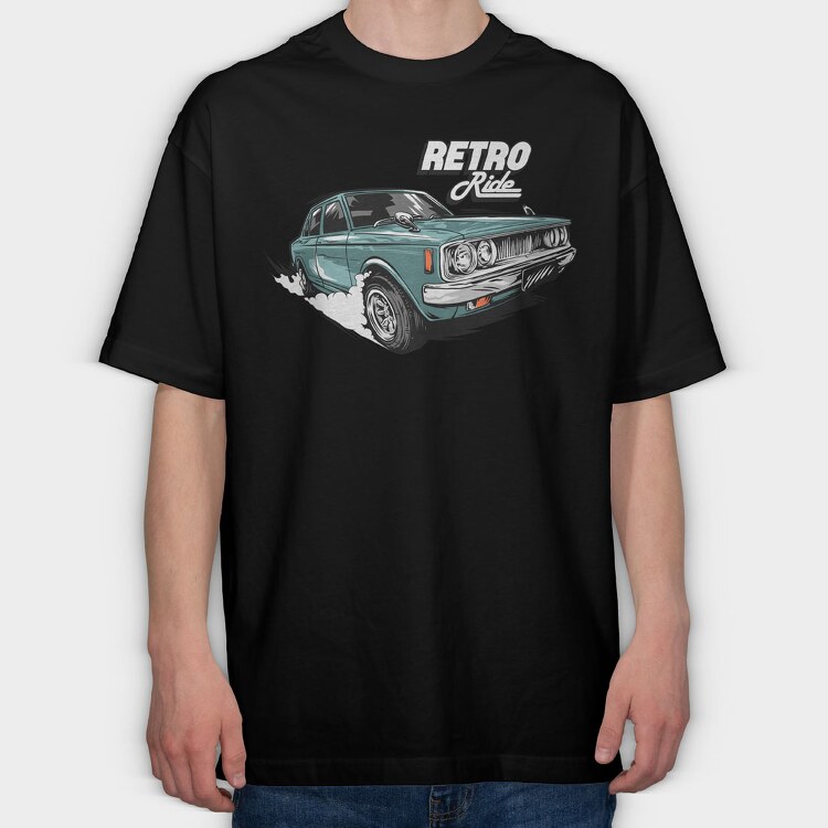 Retro Ride, Tricou Oversize Barbati (Unisex)