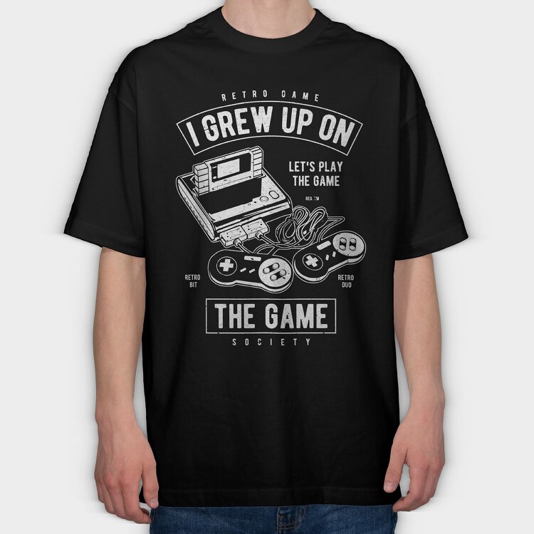 Grew Up On The Game, Tricou Oversize Barbati (Unisex)