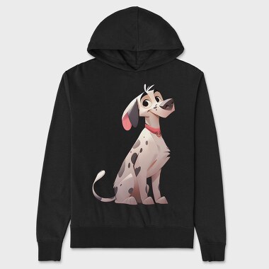 Dalmata Dog Cartoon, Hanorac Oversize Barbati (Unisex)