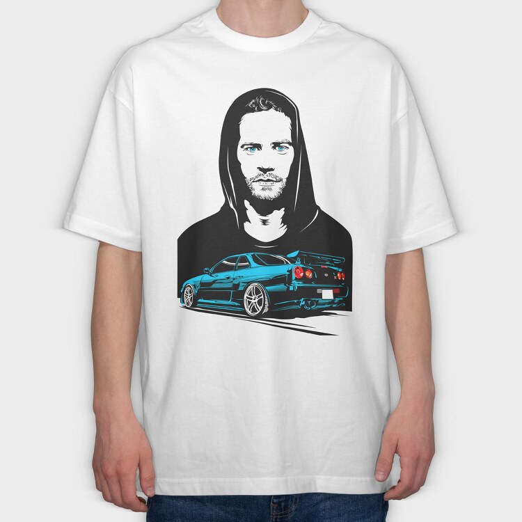 PAUL WALKER, Tricou Oversize Barbati (Unisex)