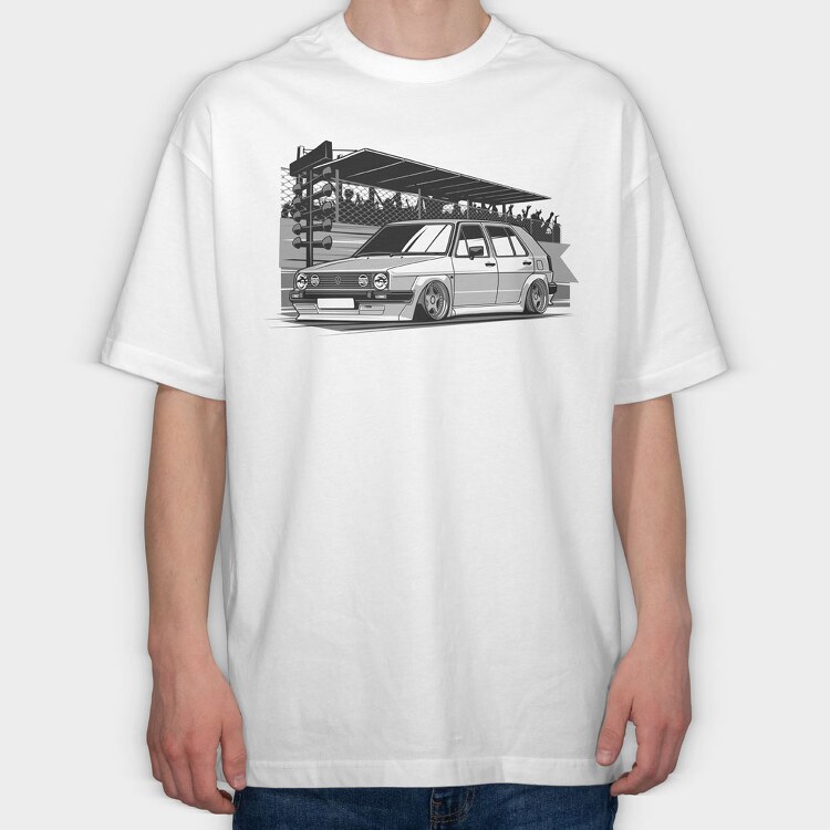 Golf MK2, Tricou Oversize Barbati (Unisex)