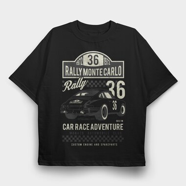 Rally Monte Carlo, Tricou Oversize Barbati (Unisex)
